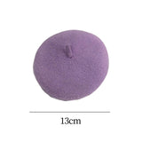 Maxbell Dog Cat Beret Wool Yard Hat Durable Adjustable Elastic Rope Costume Warm Purple