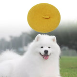 Maxbell Dog Cat Beret Wool Yard Hat Durable Adjustable Elastic Rope Costume Warm Yellow