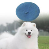 Maxbell Dog Cat Beret Wool Yard Hat Durable Adjustable Elastic Rope Costume Warm Blue