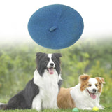 Maxbell Dog Cat Beret Wool Yard Hat Durable Adjustable Elastic Rope Costume Warm Blue