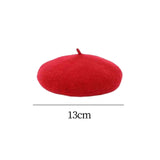 Maxbell Dog Cat Beret Wool Yard Hat Durable Adjustable Elastic Rope Costume Warm Red