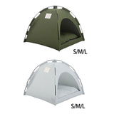 Maxbell Cat Tent Waterproof Cat House Oxford Cloth Material Accessories Sunscreen 35 x 35cm Green