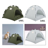 Maxbell Cat Tent Waterproof Cat House Oxford Cloth Material Accessories Sunscreen 35 x 35cm Green