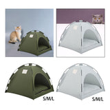 Maxbell Cat Tent Waterproof Cat House Oxford Cloth Material Accessories Sunscreen 35 x 35cm Green