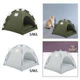 Maxbell Cat Tent Waterproof Cat House Oxford Cloth Material Accessories Sunscreen 35 x 35cm Green