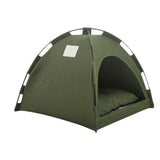 Maxbell Cat Tent Waterproof Cat House Oxford Cloth Material Accessories Sunscreen 35 x 35cm Green