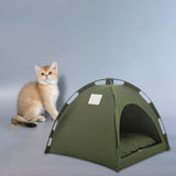 Maxbell Cat Tent Waterproof Cat House Oxford Cloth Material Accessories Sunscreen 40 x 40cm Green