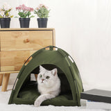 Maxbell Cat Tent Waterproof Cat House Oxford Cloth Material Accessories Sunscreen 40 x 40cm Green