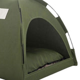 Maxbell Cat Tent Waterproof Cat House Oxford Cloth Material Accessories Sunscreen 40 x 40cm Green