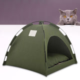 Maxbell Cat Tent Waterproof Cat House Oxford Cloth Material Accessories Sunscreen 50 x 50cm Green