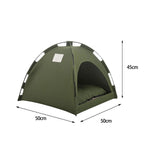Maxbell Cat Tent Waterproof Cat House Oxford Cloth Material Accessories Sunscreen 50 x 50cm Green