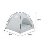 Maxbell Cat Tent Waterproof Cat House Oxford Cloth Material Accessories Sunscreen 40 x 40cm Gray