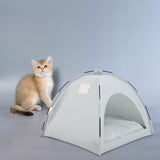 Maxbell Cat Tent Waterproof Cat House Oxford Cloth Material Accessories Sunscreen 40 x 40cm Gray