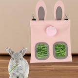 Maxbell PU Hay Feeder Bag Chinchillas Waterproof 2 Windows Pet Supplies Hanging