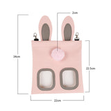 Maxbell PU Hay Feeder Bag Chinchillas Waterproof 2 Windows Pet Supplies Hanging