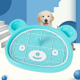 Maxbell Puppy Potty Tray with Removable Post Dogs Training Toilet for Rabbit Hamster Blue