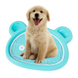 Maxbell Puppy Potty Tray with Removable Post Dogs Training Toilet for Rabbit Hamster Blue