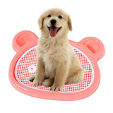 Maxbell Puppy Potty Tray with Removable Post Dogs Training Toilet for Rabbit Hamster Pink