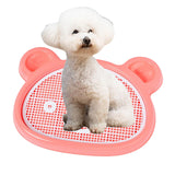 Maxbell Puppy Potty Tray with Removable Post Dogs Training Toilet for Rabbit Hamster Pink