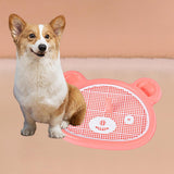 Maxbell Puppy Potty Tray with Removable Post Dogs Training Toilet for Rabbit Hamster Pink