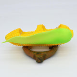 Maxbell Yellow Corn Shape Birds Feeder Bowl Durable for Small Parrots Animal Unique