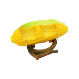 Maxbell Yellow Corn Shape Birds Feeder Bowl Durable for Small Parrots Animal Unique