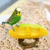 Maxbell Yellow Corn Shape Birds Feeder Bowl Durable for Small Parrots Animal Unique