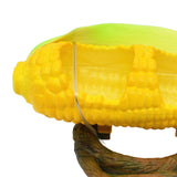 Maxbell Yellow Corn Shape Birds Feeder Bowl Durable for Small Parrots Animal Unique