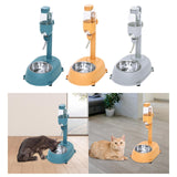 Maxbell Portable Pet Automatic Water Drinker Food Container Drink Fountain Pet Bowls Blue