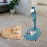 Maxbell Portable Pet Automatic Water Drinker Food Container Drink Fountain Pet Bowls Blue