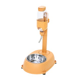 Maxbell Portable Pet Automatic Water Drinker Food Container Drink Fountain Pet Bowls Orange