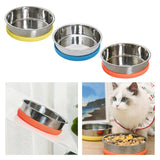 Maxbell Cat Food Bowls Pets Dish Kitty Kitten Watering Supplies Waterer Feeder Dog Yellow