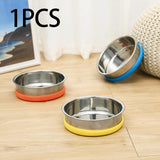 Maxbell Cat Food Bowls Pets Dish Kitty Kitten Watering Supplies Waterer Feeder Dog Yellow