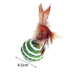 Maxbell 10Pcs Cat Scratcher Ball Furniture Protection Feather Toys Kitty Exercise