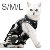 Maxbell Cat Recovery Suit Pet Costume Cat Clothes Pajama Shirt for Small Dogs Cats S