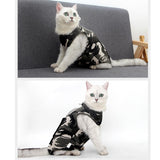 Maxbell Cat Recovery Suit Pet Costume Cat Clothes Pajama Shirt for Small Dogs Cats S