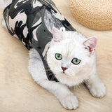 Maxbell Cat Recovery Suit Pet Costume Cat Clothes Pajama Shirt for Small Dogs Cats S