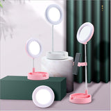 Maxbell light with Phone Holder Makeup Mirror USB for Live Stream Table White
