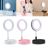 Maxbell light with Phone Holder Makeup Mirror USB for Live Stream Table White