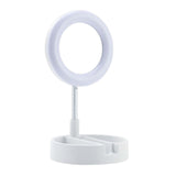 Maxbell light with Phone Holder Makeup Mirror USB for Live Stream Table White