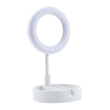 Maxbell light with Phone Holder Makeup Mirror USB for Live Stream Table White