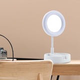 Maxbell light with Phone Holder Makeup Mirror USB for Live Stream Table White