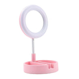 Maxbell light with Phone Holder Makeup Mirror USB for Live Stream Table Pink