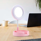 Maxbell light with Phone Holder Makeup Mirror USB for Live Stream Table Pink