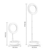 Maxbell light with Phone Holder Makeup Mirror USB for Live Stream Table Black