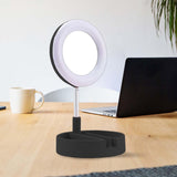 Maxbell light with Phone Holder Makeup Mirror USB for Live Stream Table Black