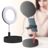 Maxbell light with Phone Holder Makeup Mirror USB for Live Stream Table Black