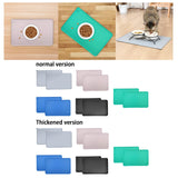 Maxbell Dog Food Mat Bowl Mats Pet Feeding Mat for Pet Supplies Dogs Puppy Thin Style Gray