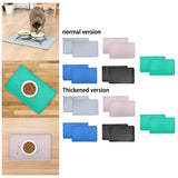 Maxbell Dog Food Mat Bowl Mats Pet Feeding Mat for Pet Supplies Dogs Puppy Thin Style Gray