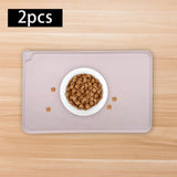 Maxbell Dog Food Mat Bowl Mats Pet Feeding Mat for Pet Supplies Dogs Puppy Thin Pink